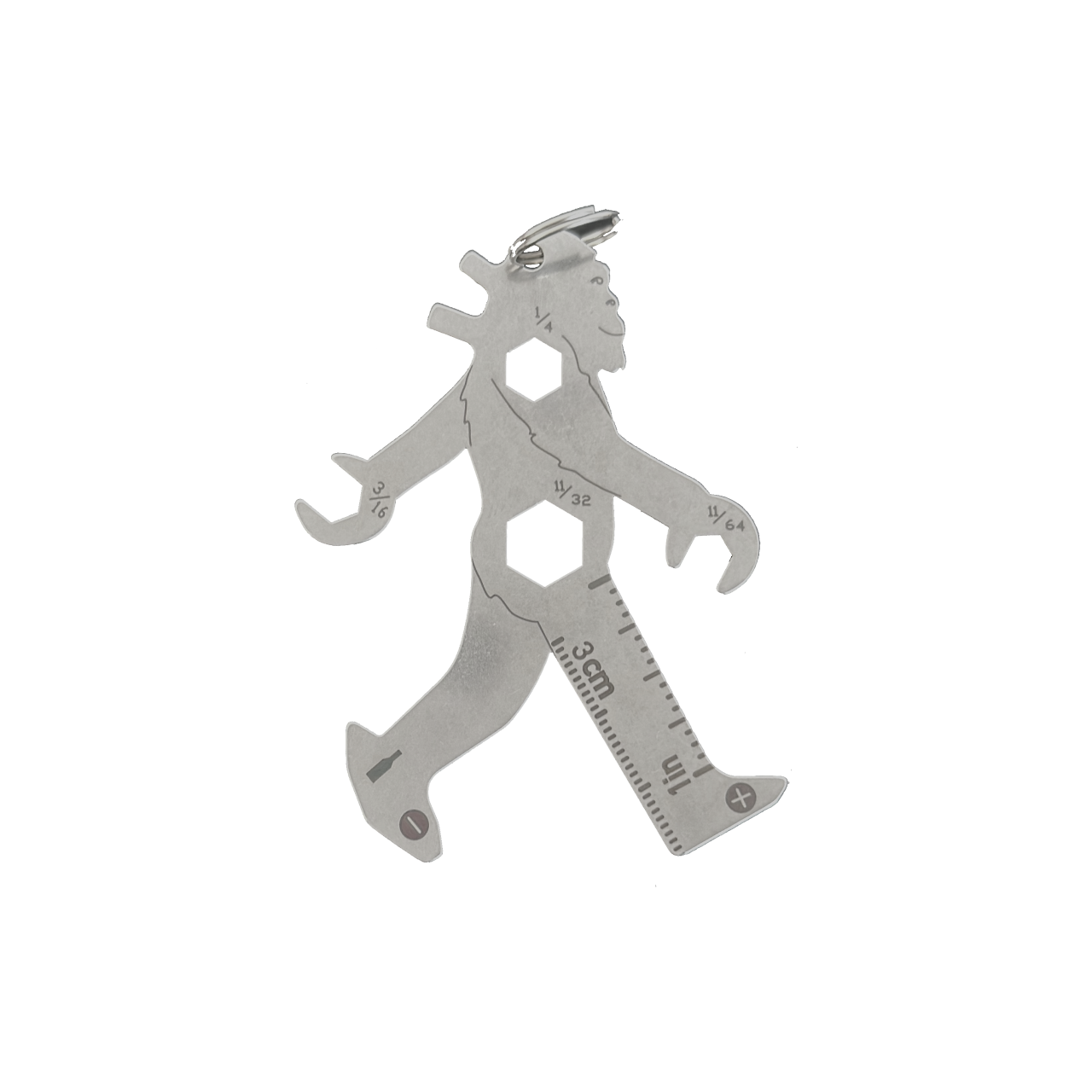 Bigfoot Keychain Pocket 11-in-1 Multi-Tool Stainless Steel Made In Bigfoot Keychain Pocket 11-in-1 Multi-Tool Stainless Steel Made In