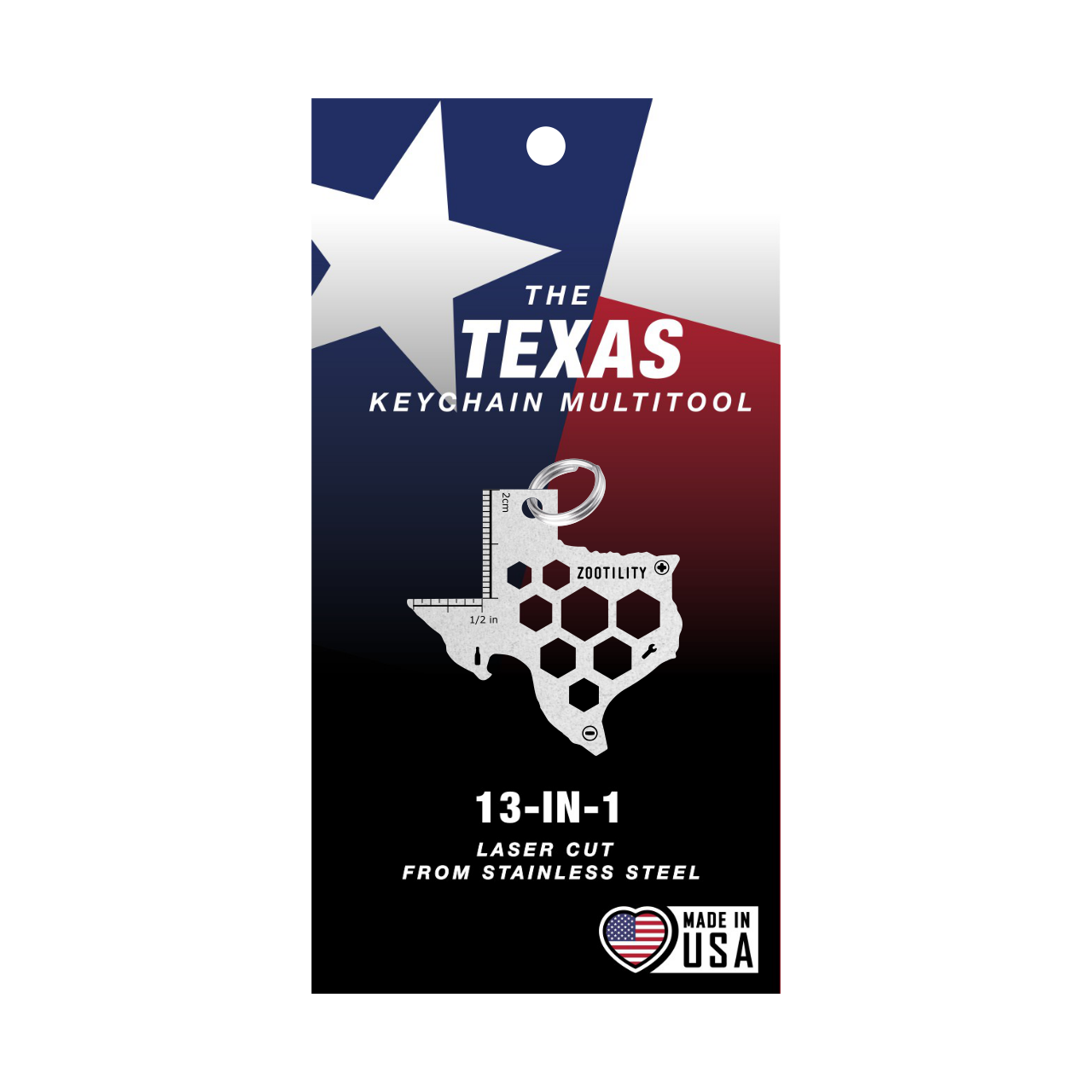 Texas 13-in-1 Keychain Multi-Tool