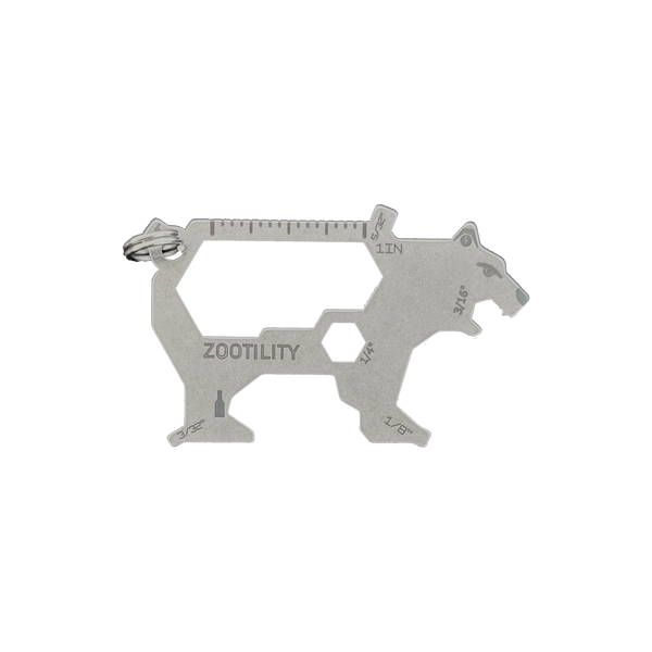 Bear Keychain Pocket 12-in-1 Multi-Tool Stainless Steel Made In