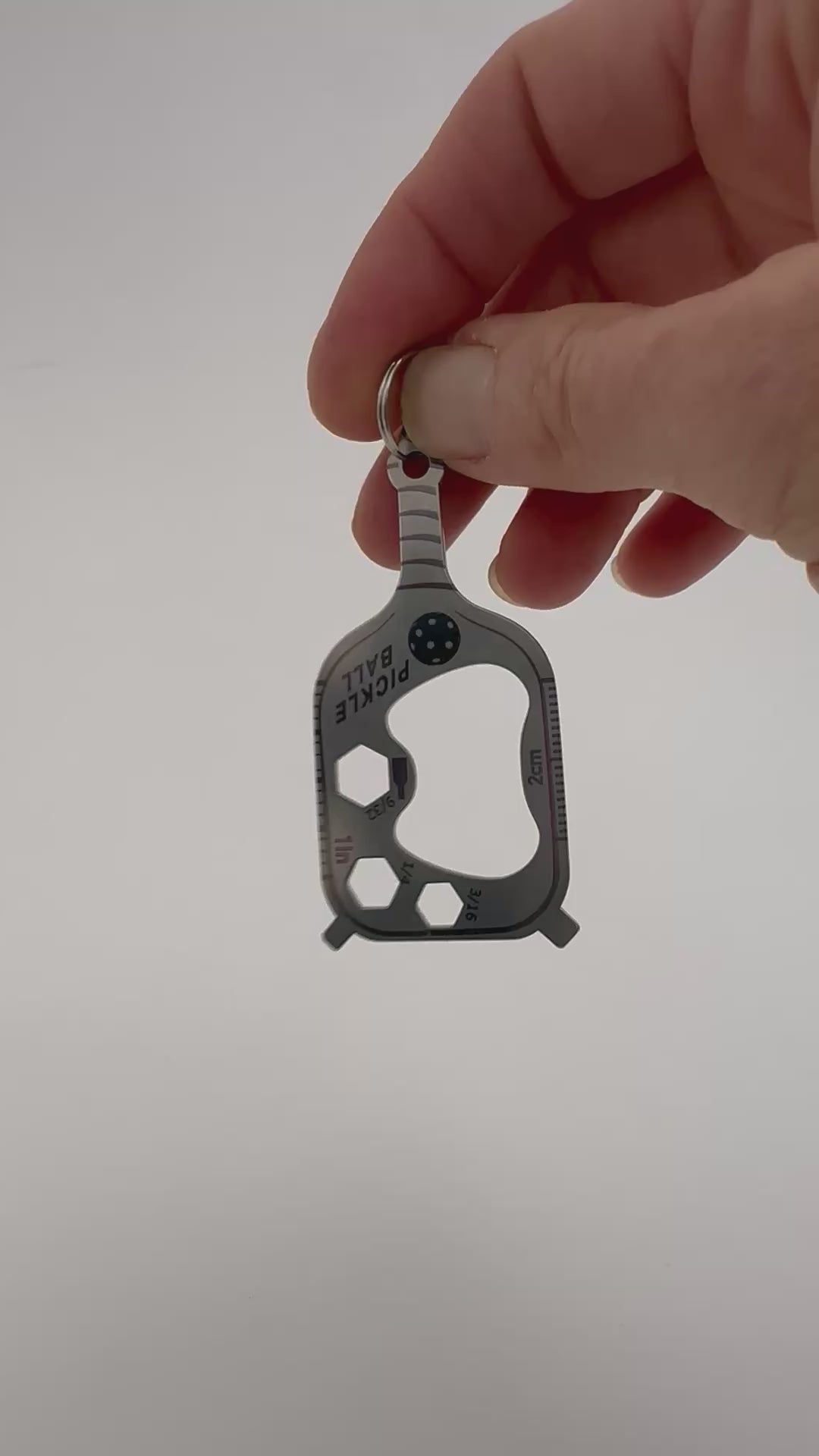 Pickle Ball Keychain Pocket 9-in-1 Multi-Tool Stainless Steel Made