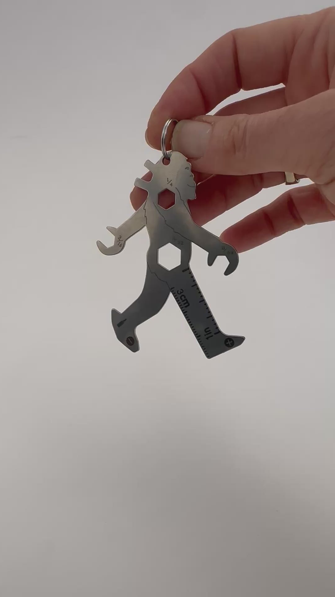 Bigfoot Keychain Pocket 11-in-1 Multi-Tool Stainless Steel Made In